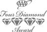 Image shows the "Four Diamond Award" logo with four diamonds depicted underneath the text.